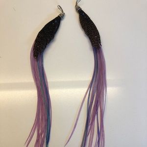 Feather earrings handmade